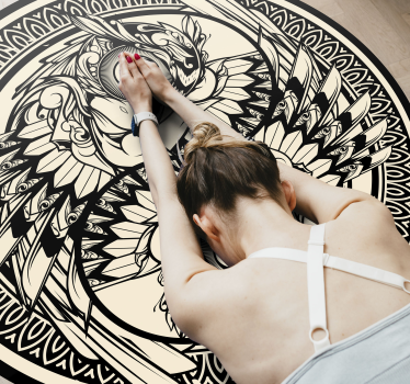 Detaljerad mandala Vinylmatta Mandala - Tenstickers