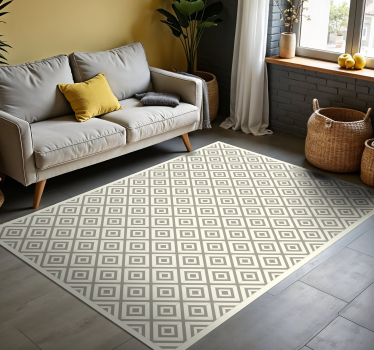 Diamantinspiration Vinylmatta geometrisk - Tenstickers