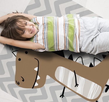Dinosaurie med tänder djurmatta - Tenstickers