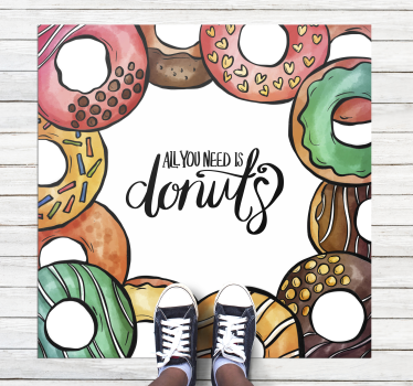 Donut grädde skräddarsydda mattor - Tenstickers