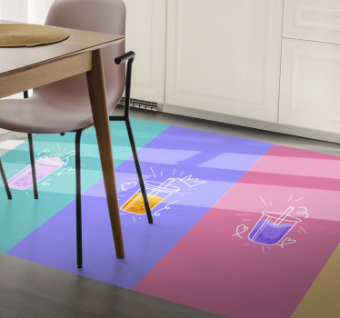 Dryck doodle rutor Vinylmattor med fraser - Tenstickers