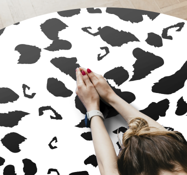 Svarta och vita girafffläckar Vinylmatta djurtryck - Tenstickers