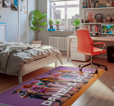 En grupp karaktärer vinylmatta sovrum - Tenstickers