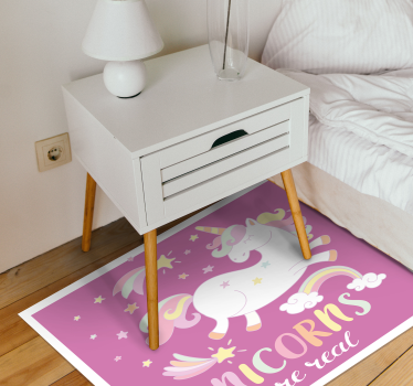 Enhörningar är riktiga med unicorn djurmatta - Tenstickers
