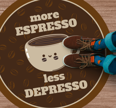 Espresso roliga citat skräddarsydda mattor - Tenstickers