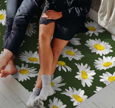 Fält av prästkragar blommamatta - Tenstickers