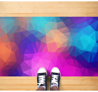 Färgglad fusion Vinylmatta geometrisk - Tenstickers