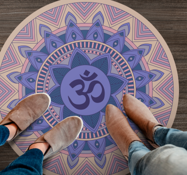Färgglad mandala med om symbol mandalamatta - Tenstickers