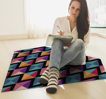 Färgglada diamanter geometriska vinylmatta - Tenstickers