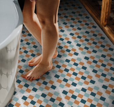 Färgglada kakel mosaik vinyl matta - Tenstickers