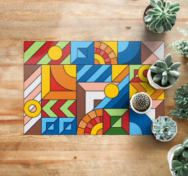 Färgglada mosaik vinylgolv - Tenstickers