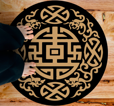 Fast zen mandala mönster mandalamatta - Tenstickers
