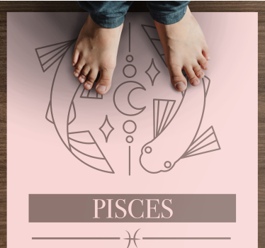 Fiskarnas zodiak Vinylmattor med fraser - Tenstickers