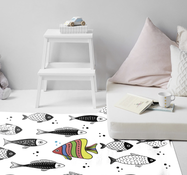 Fiskmönster Vinylmatta djur - Tenstickers