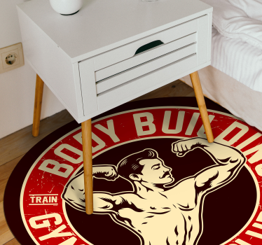 Fitnessklubbens emblem Vinylmatta Ungdom - Tenstickers