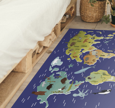 För barn med vinyl och matta med flora och fauna - Tenstickers