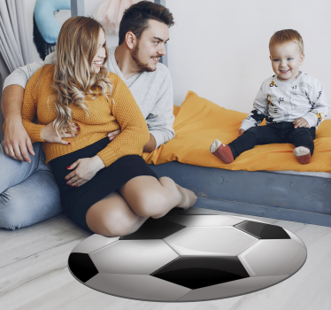 Fotboll boll teen vinyl matta - Tenstickers