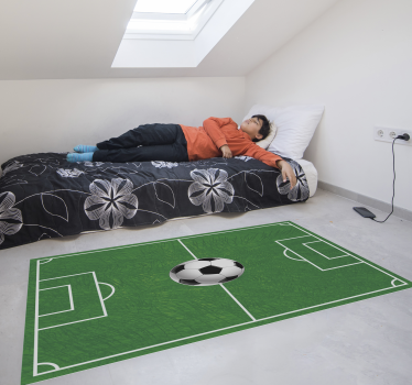 Fotbollsplan teen vinylmatta - Tenstickers