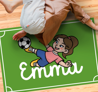 Fotbollsplan tema Vinylmatta namn - Tenstickers