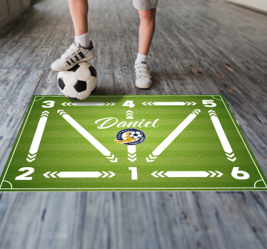 Fotbollsträning Vinylmatta Rektangel - Tenstickers
