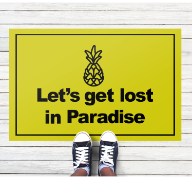 Gå vilse paradiset Vinylmattor med fraser - Tenstickers