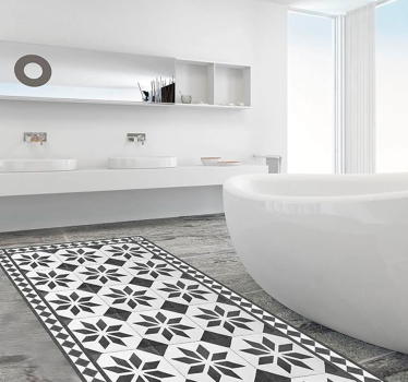 Gammaldags matta Vinylmatta Mosaik - Tenstickers