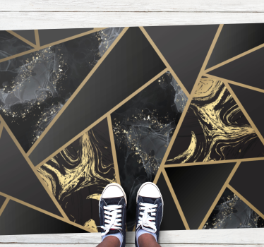 Geometrisk marmor fusion vinylmatta - Tenstickers