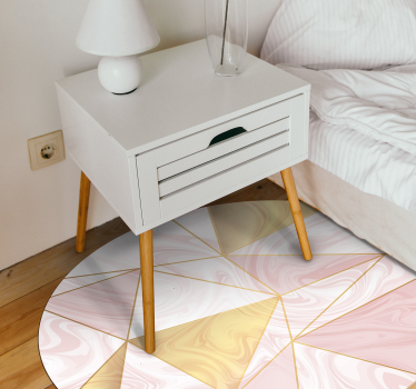 Geometrisk marmor sammansättning Vinylmatta geometrisk - Tenstickers