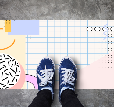 Modern abstrakt Vinylmatta geometrisk - Tenstickers