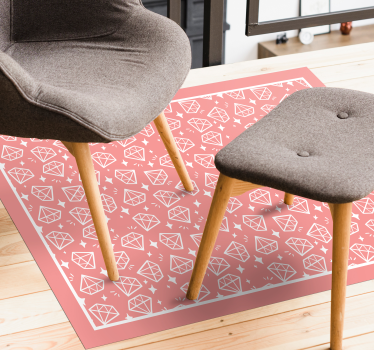 Geometriska diamanter rosa nyanser geometriska mattor - Tenstickers