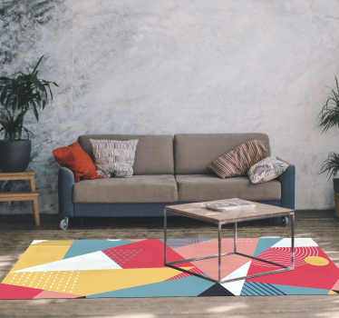 Geometriska färgglada moderna mattan - Tenstickers