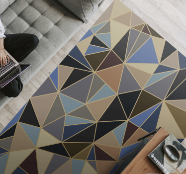 Geometriska flerfärgad mosaik vinylgolv - Tenstickers