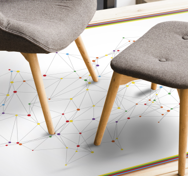 Geometriska förbindelser Vinylmatta geometrisk - Tenstickers