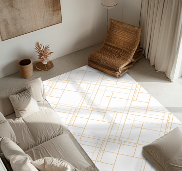 Geometriska linjer minimalistiskt mönster Vinylmatta - Tenstickers