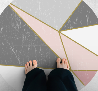 Geometriska marmorformer Vinylmatta geometrisk - Tenstickers