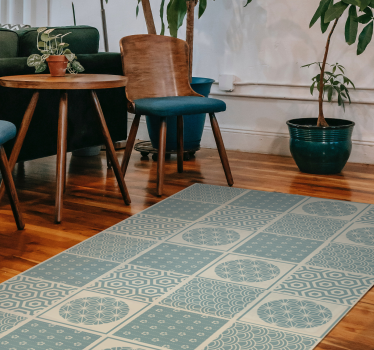 Geometriska mönstrade block Vinylmatta kakeleffekt - Tenstickers