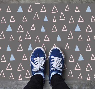 Geometriska pastellfärger minimalistisk matta - Tenstickers