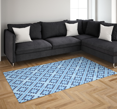 Geometriskt blått pixelmönster - Tenstickers