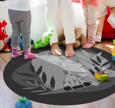 Giraff plantskola tema Vinylmatta daghem - Tenstickers