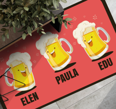 Anpassade ölmuggar Vinylmatta foajé - Tenstickers