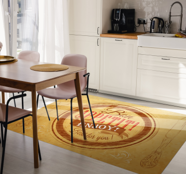 God aptit njut Vinylmattor med fraser - Tenstickers