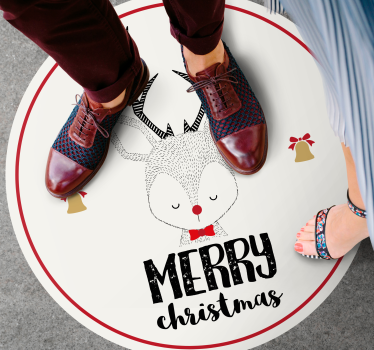 God jul med renvänner julmatta - Tenstickers