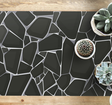 Grå geometriska mattor av betongstruktur - Tenstickers