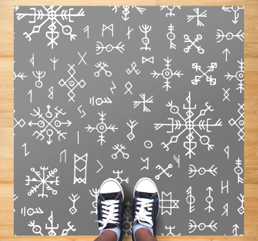 Grå och vita mattor i etnisk stil i nordisk design - Tenstickers