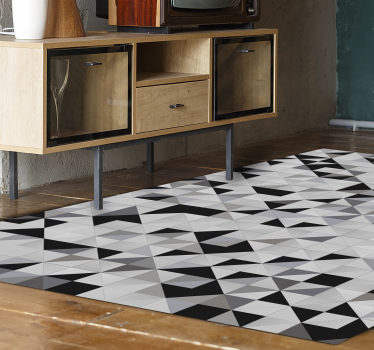 Grå trianglar mosaik vinylgolv - Tenstickers