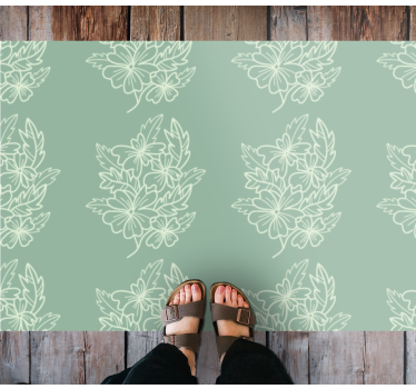 Eleganta element Vinylmatta blommor och växter - Tenstickers