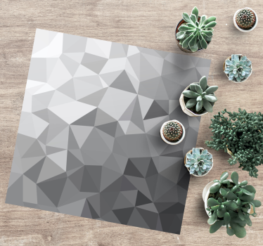 Tonad grå stil Vinylmatta geometrisk - Tenstickers
