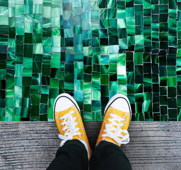 Gradient grön mosaik kakelmatta - Tenstickers