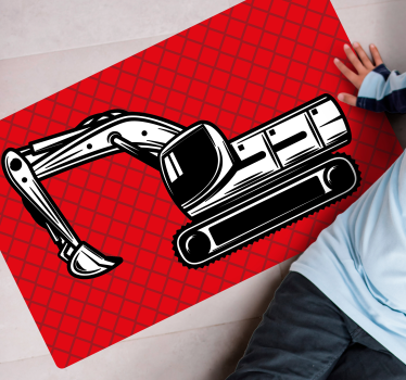 Grävmaskin konst Andra Vinylmattor - Tenstickers
