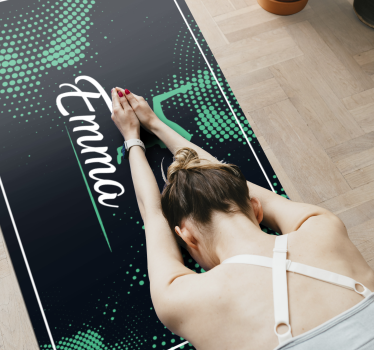 Gymnastik personligt namn personlig vinyl matta - Tenstickers